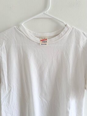 White Whitsville Quali-T Heavyweight Crewneck Tee Tubular